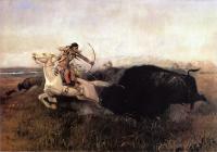 Charles Marion Russell - Indians Hunting Buffalo